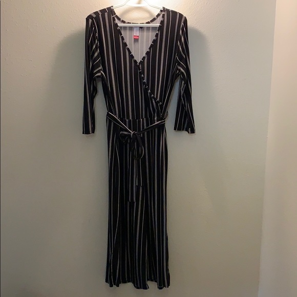 Striped 3/4-Sleeve Jumpsuit - Picture 1 of 4